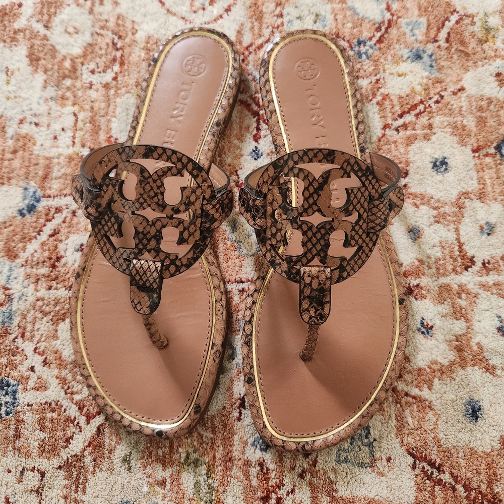 Tory Burch Brown Cutout Sandals
